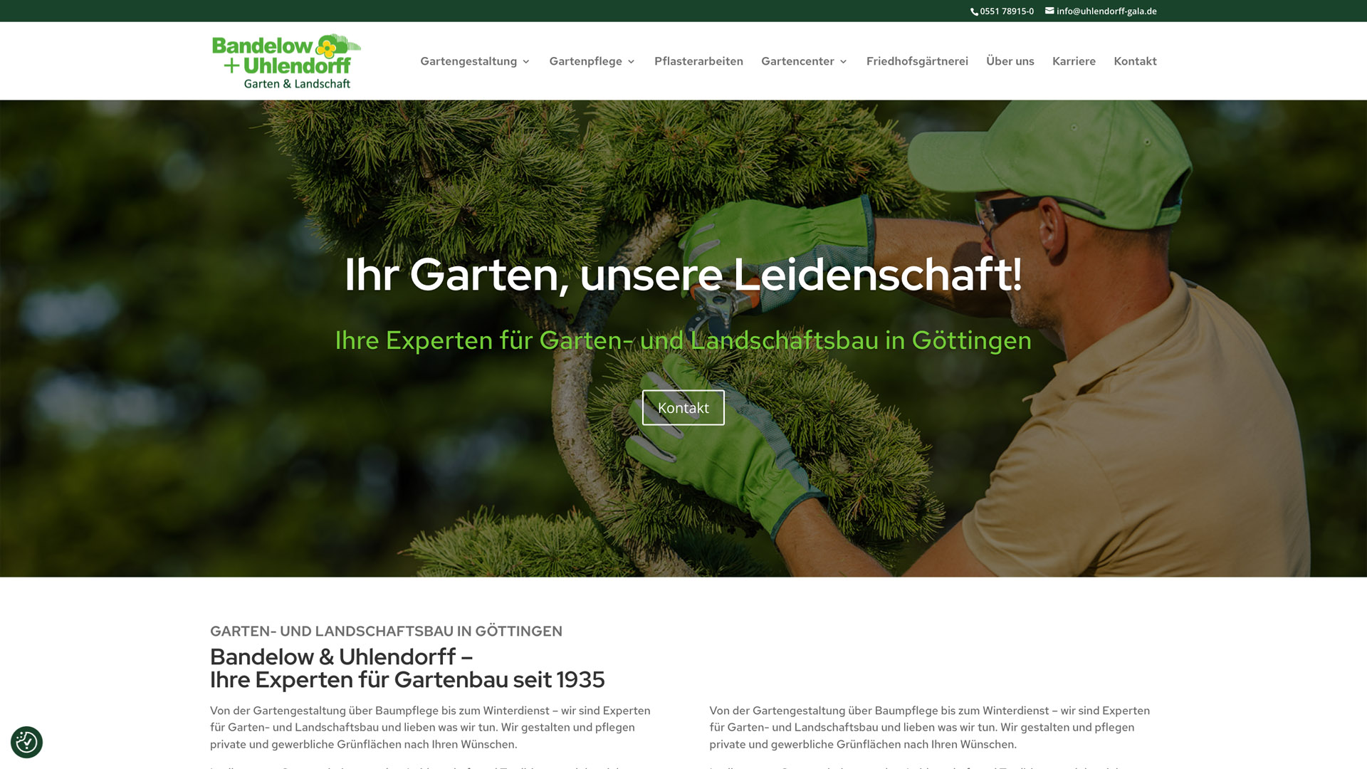 Bandelow & Uhlendorff Garten- und Landschaftsbau GmbH Website